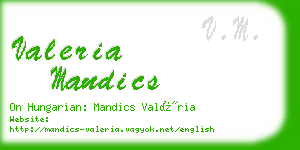 valeria mandics business card